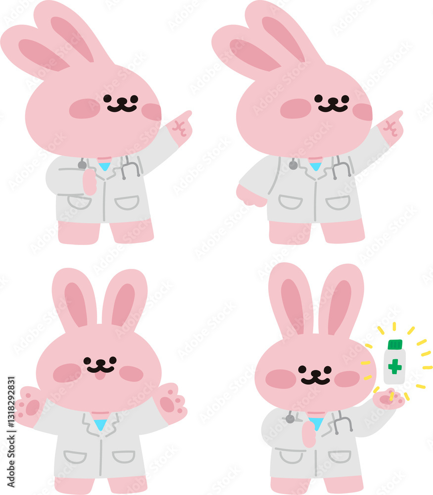 세계보건의날 동물 캐릭터 의사선생님 세계보건의날 동물 캐릭터 의사선생님