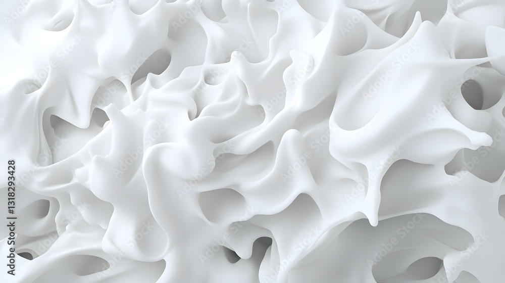 Abstract White Texture of Flowing Shapes and Organic Forms Abstract White Texture of Flowing Shapes and Organic Forms