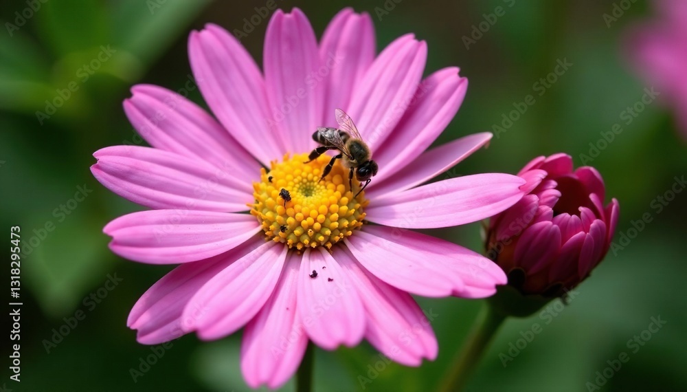 Globe daisy Globularia cordifolia L with a few bees, pink, insect, globularia Globe daisy Globularia cordifolia L with a few bees, pink, insect, globularia