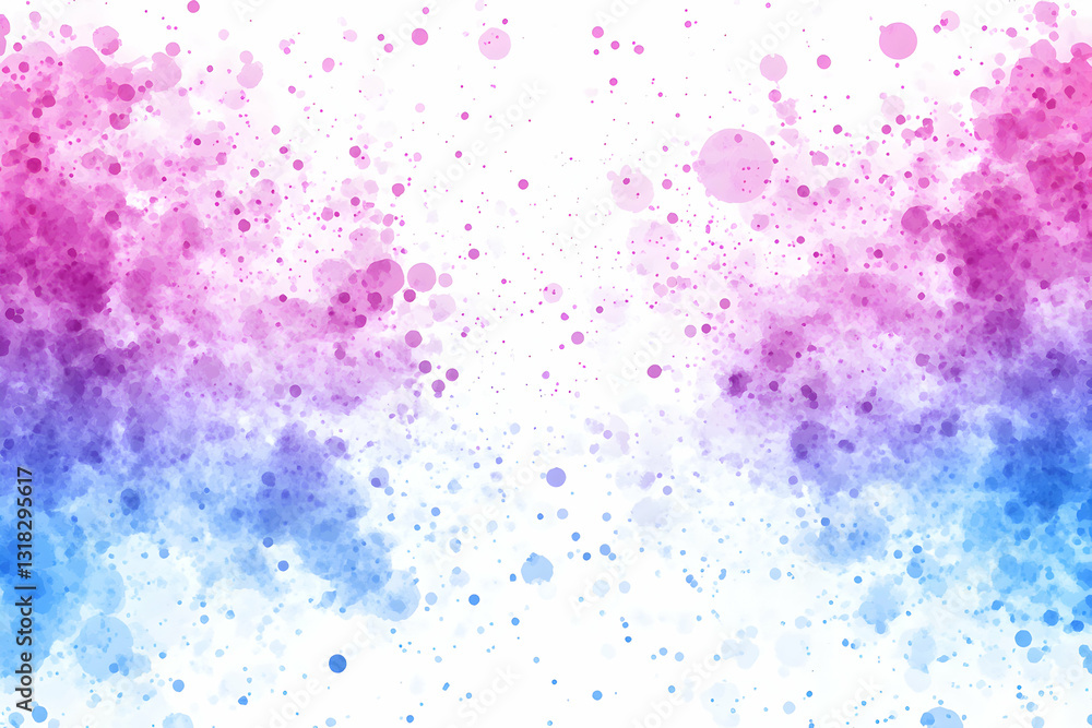 Abstract Watercolor Splashes, Pink, Purple, Blue Hues on White Background, creating a vibrant and dreamy art piece. Abstract Watercolor Splashes, Pink, Purple, Blue Hues on White Background, creating a vibrant and dreamy art piece.