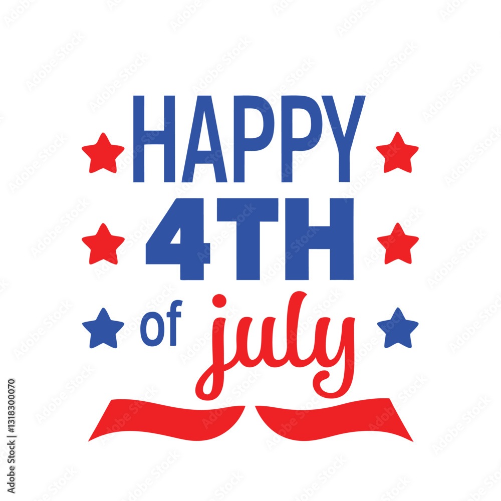4th of July Typography Vector Art and 4th of July Festive Text Design 4th of July Typography Vector Art and 4th of July Festive Text Design