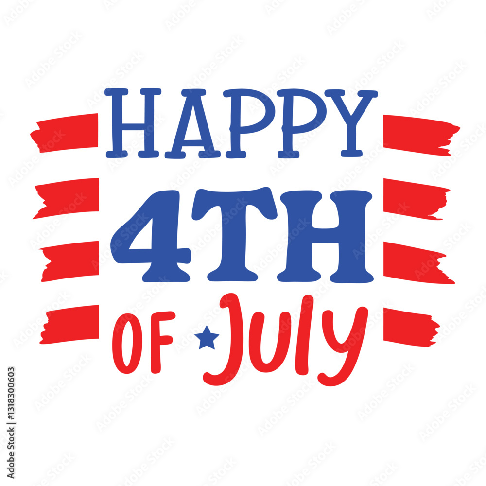 4th of July Typography Vector Art and 4th of July Festive Text Design 4th of July Typography Vector Art and 4th of July Festive Text Design