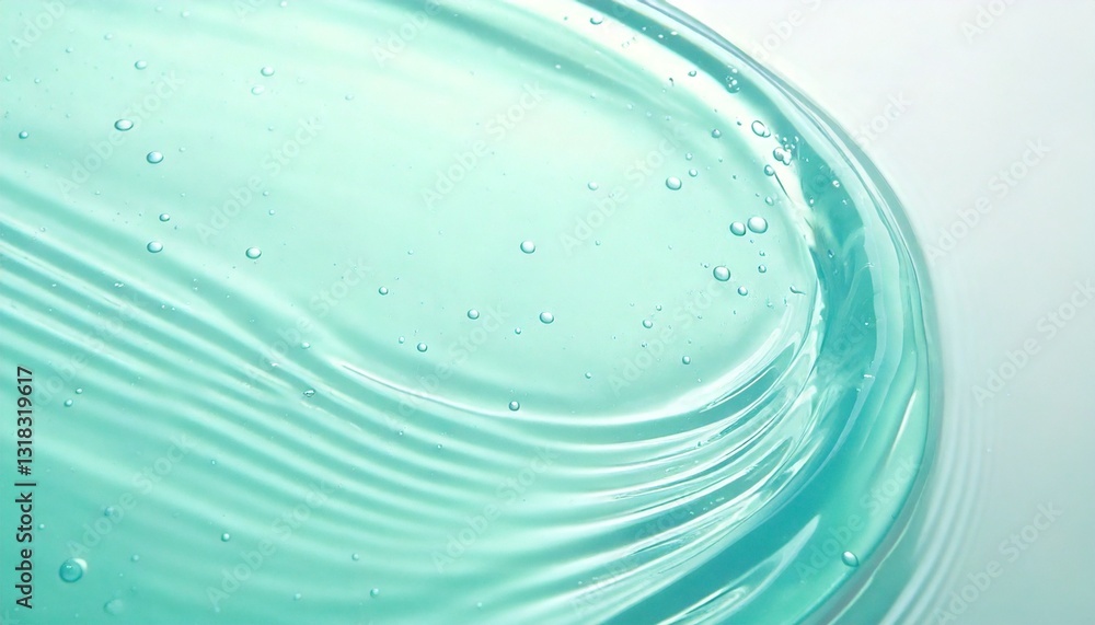 Fototapeta premium Blue and green transparent gel cream texture material Cosmetics Beauty background material