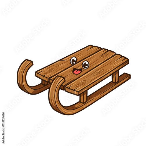 Cheerful Wooden Sled