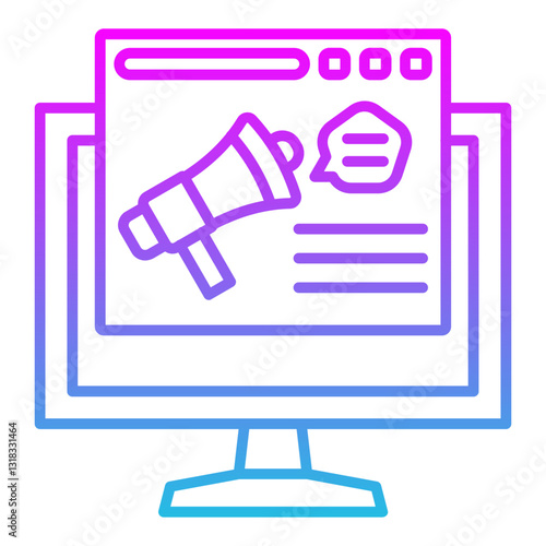 Digital advertising Icon