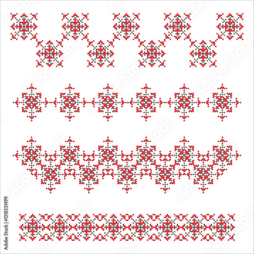 Ukrainian knitting pattern lines