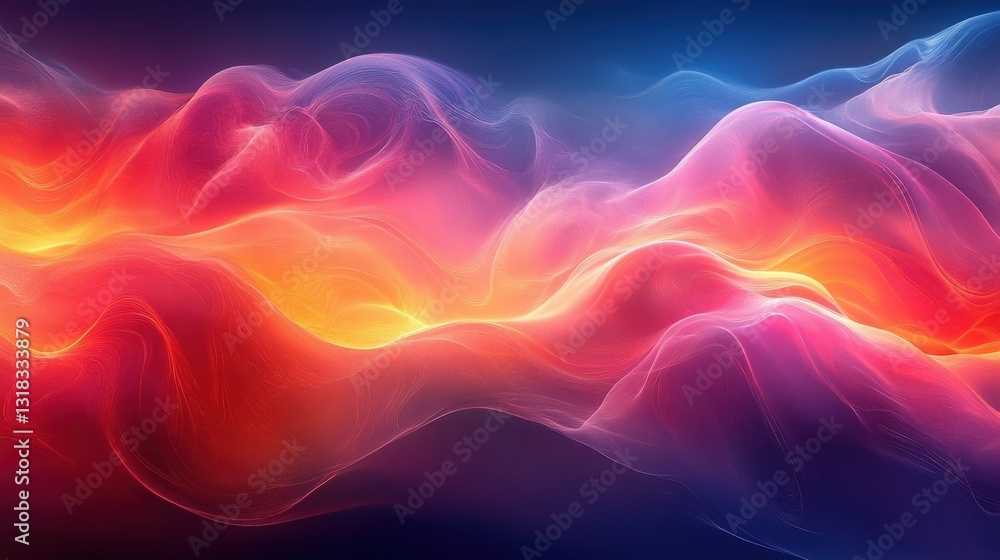 Vibrant Abstract Wave Background with Glowing Particles Vibrant Abstract Wave Background with Glowing Particles