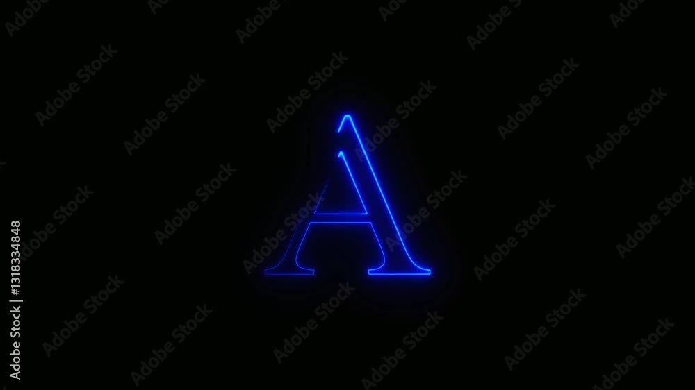 Blue text font with neon light. Blue Neon Text advertisement promo animation video with dark background. Glowing neon text animation.
Blue text font with neon light. Blue Neon Text advertisement promo animation video with dark background. Glowing neon text animation.