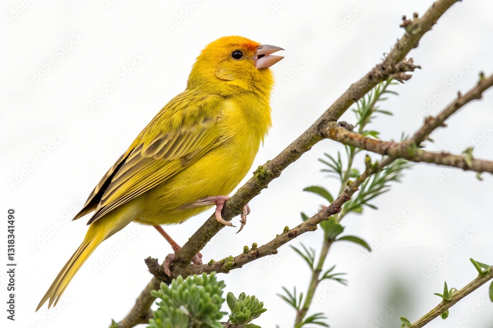 canary bird with white background canary bird with white background