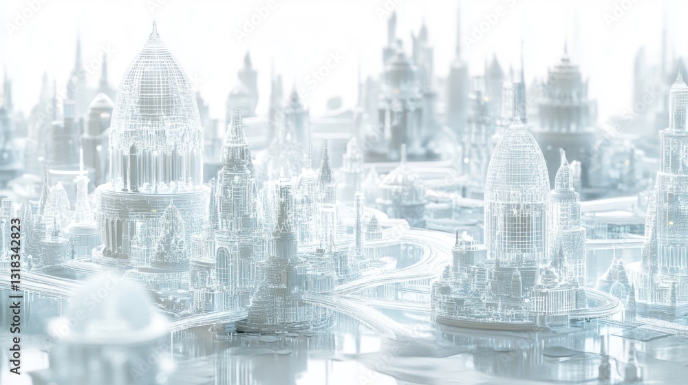 Obraz premium Crystal Cityscape