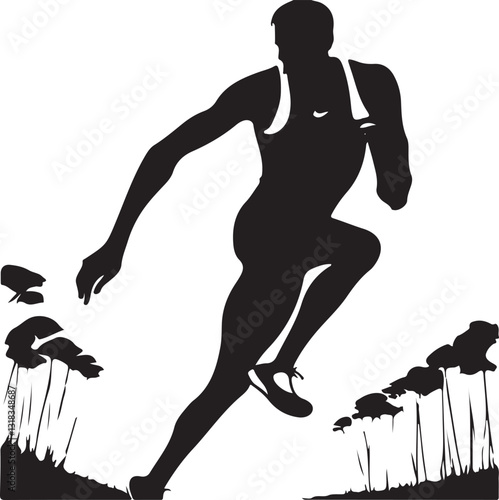 Professional Triathlete in Action | Swim, Bike, Run Race Concept