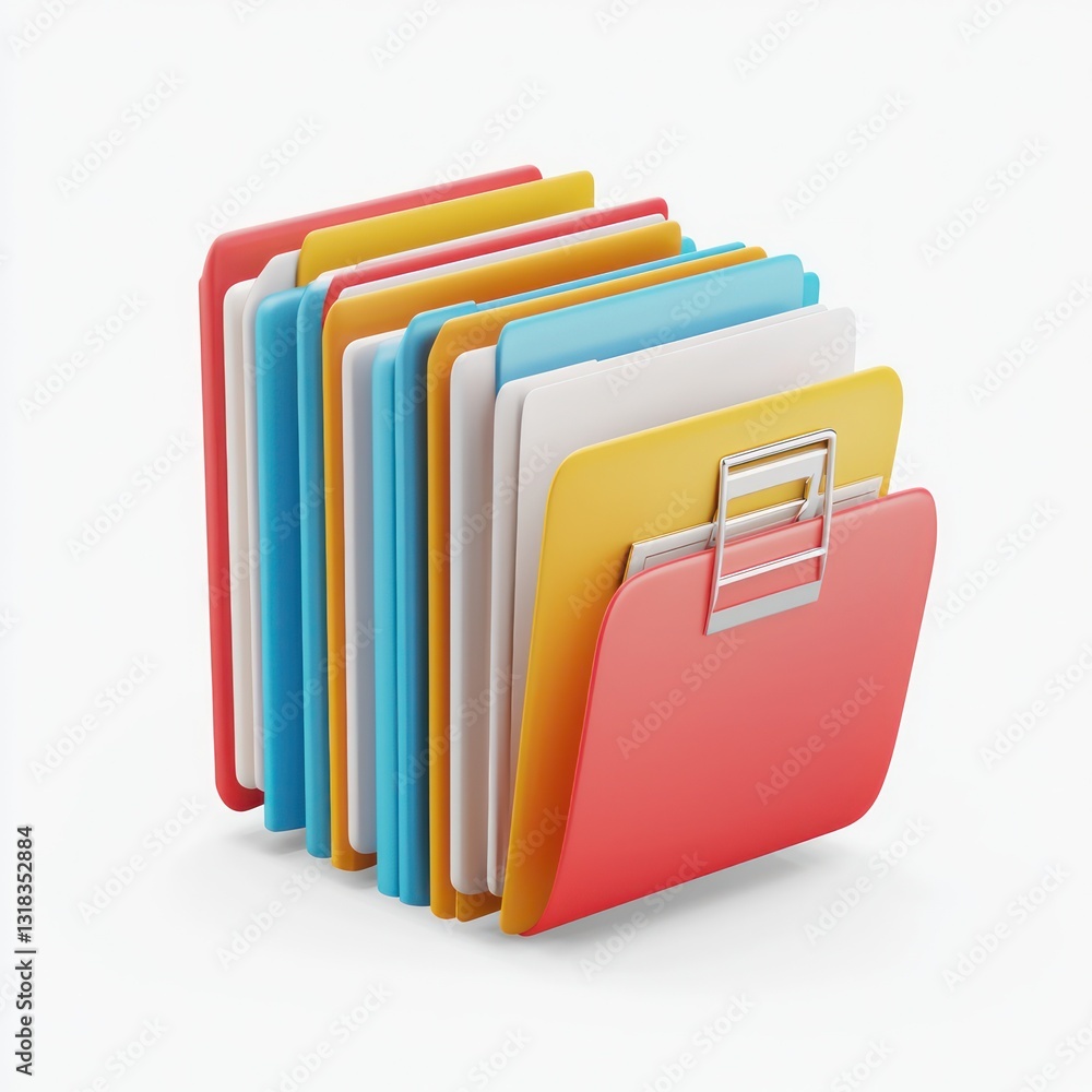 Minimalist Official document 3D icon on white. Minimalist Official document 3D icon on white.