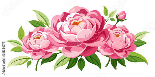 "Blush Reverie: A Graceful Bloom of Pink Peonies"
