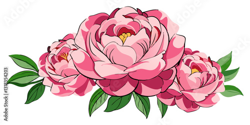 "Blush Reverie: A Graceful Bloom of Pink Peonies"

