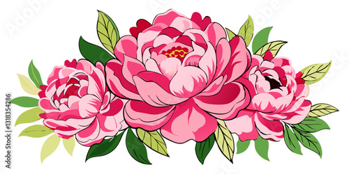 "Blush Reverie: A Graceful Bloom of Pink Peonies"
