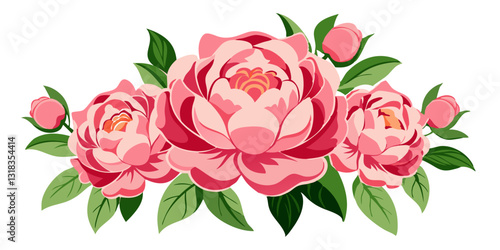 "Blush Reverie: A Graceful Bloom of Pink Peonies"
