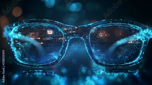 Concept of future digital glasses