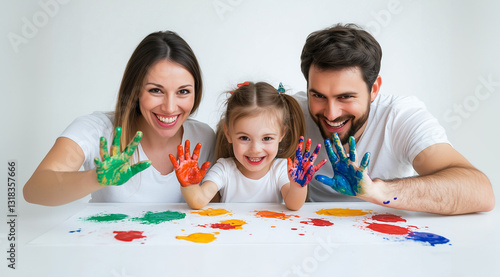 happy family with their ADHD children