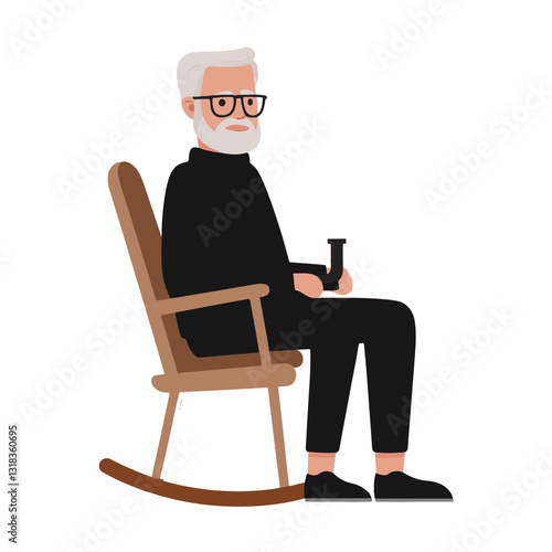 old man sitting on a chair