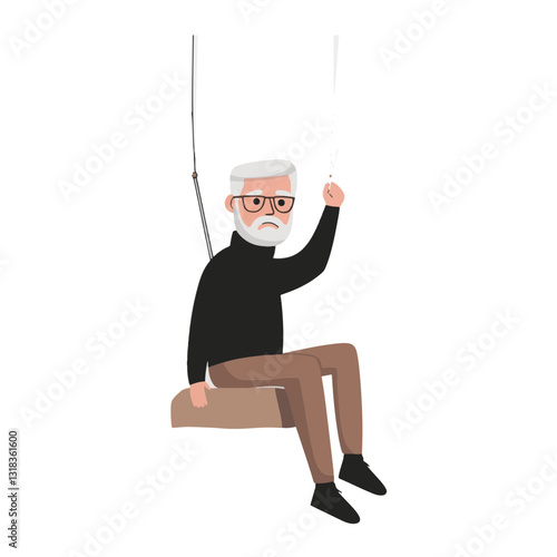 old man sitting on a chair