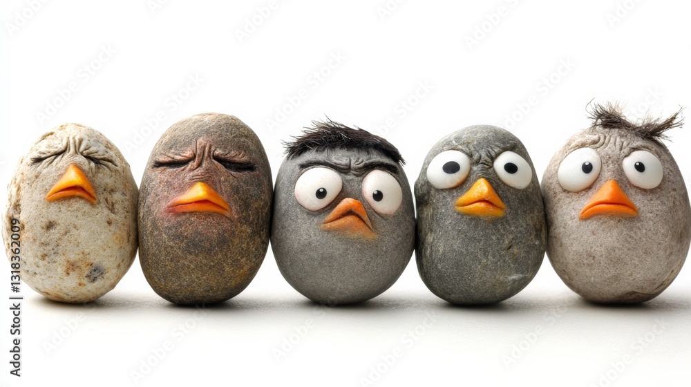 Obraz premium Whimsical Creatures Representing Different Emotions