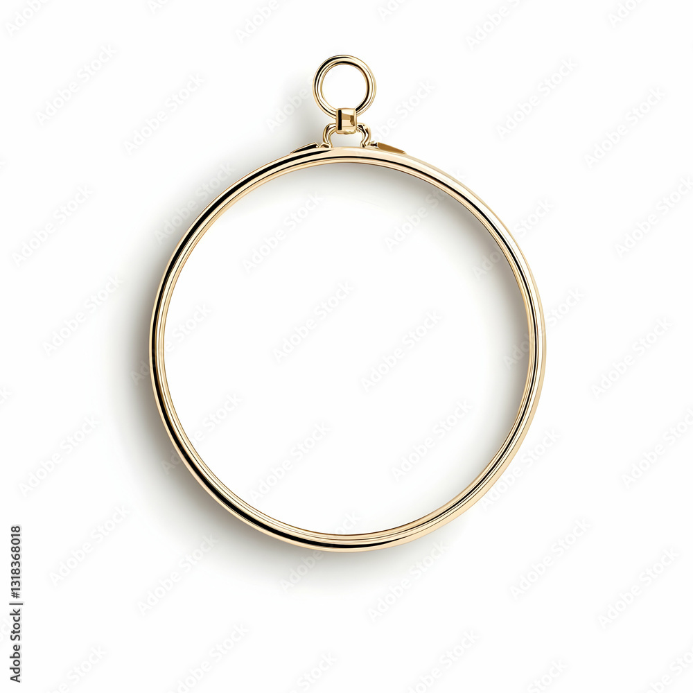 Elegant Gold Circle Pendant Frame for Custom Jewelry Design Elegant Gold Circle Pendant Frame for Custom Jewelry Design
