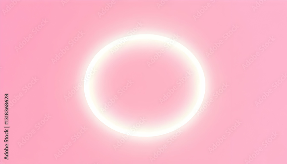 Soft Glowing Circle Against a Pastel Pink Background for Design Soft Glowing Circle Against a Pastel Pink Background for Design
