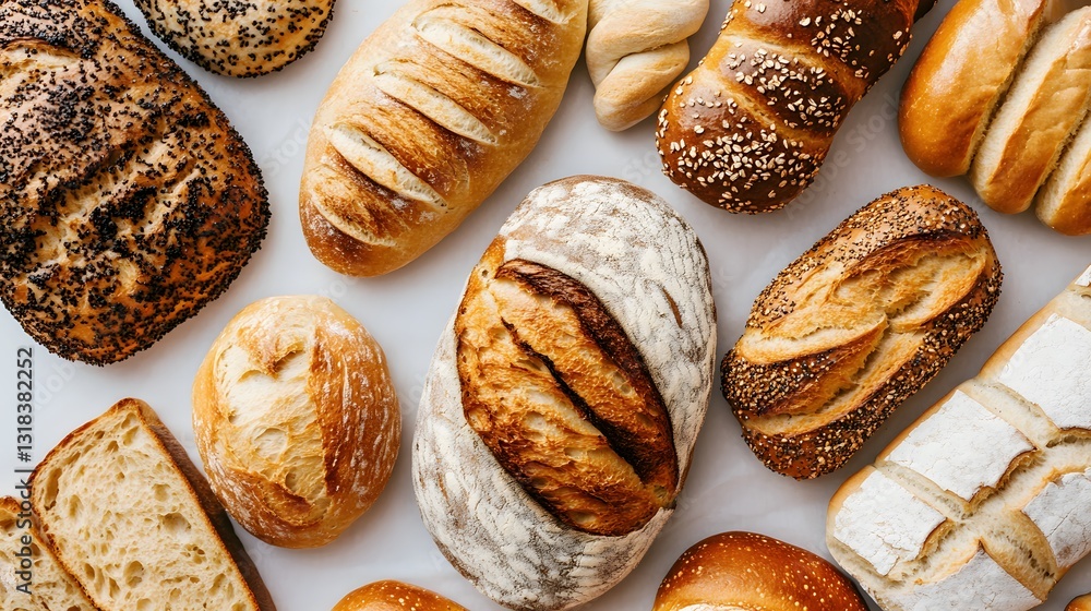 Bread which is delicious on a white background Bread which is delicious on a white background