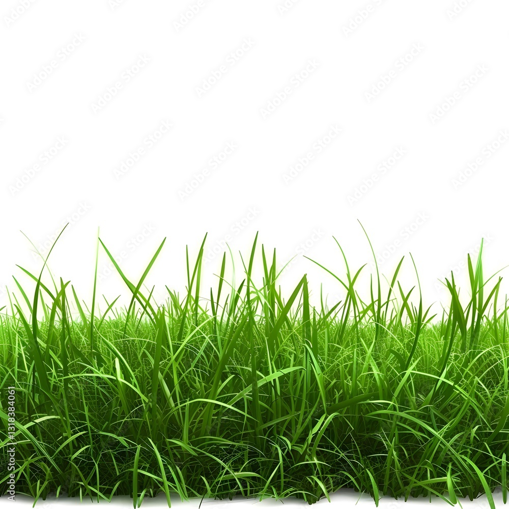 Fototapeta premium Fresh Green Grass Close-Up with Vibrant Texture and Detail