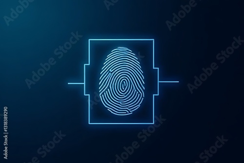 Wallpaper Mural Digital fingerprint identification cybersecurity infographic virtual environment abstract view data protection concepts Torontodigital.ca