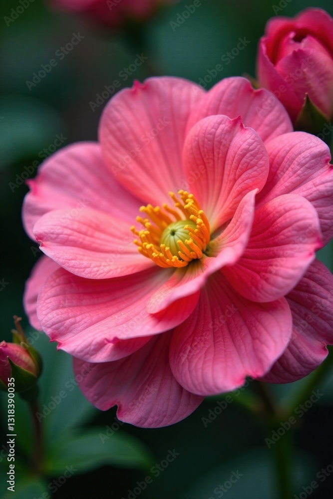 Obraz premium Close-up of single bloom with intricate details and soft focus, detail, painting, flower