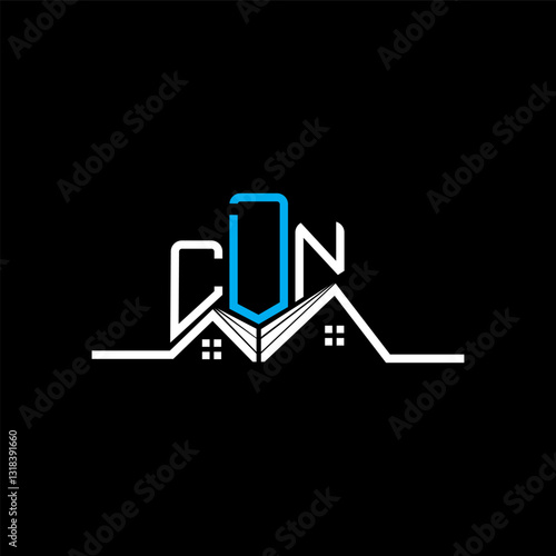 CDN Real State logo design, CDN simple and modern logo. CDN luxurious alphabet design