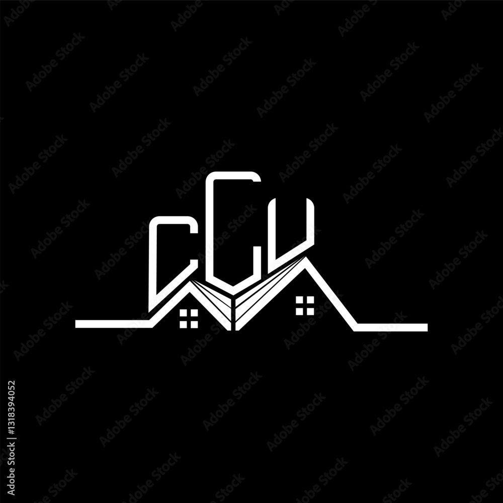 Obraz premium CLU Real State logo design, CLU simple and modern logo. CLU luxurious alphabet design