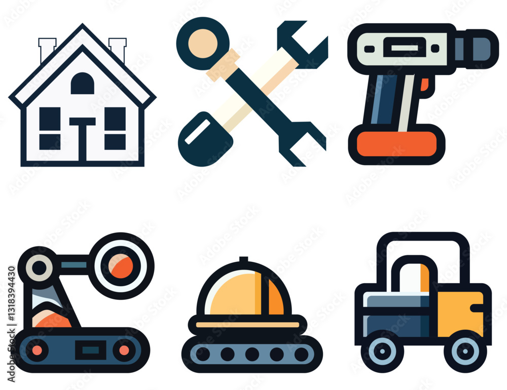 Construction and Engineering Icons Construction and Engineering Icons