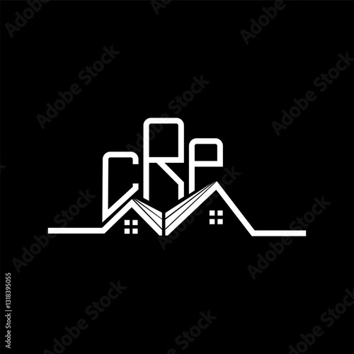 CRP Real State logo design, CRP simple and modern logo. CRP luxurious alphabet design