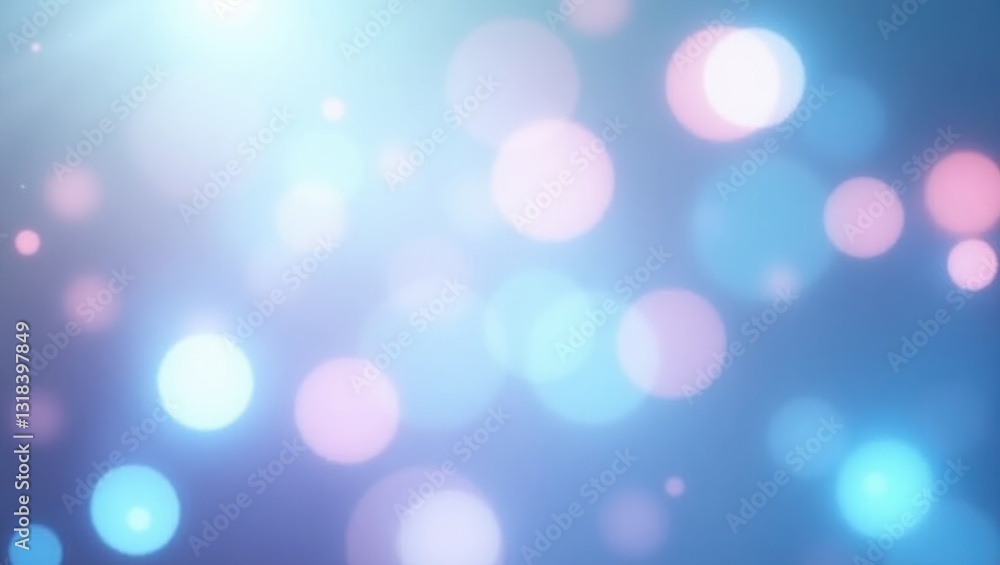 Fototapeta premium Abstract blurred bluish neon circles background photo - filtered appearance. Elegant landscape design wallpaper.