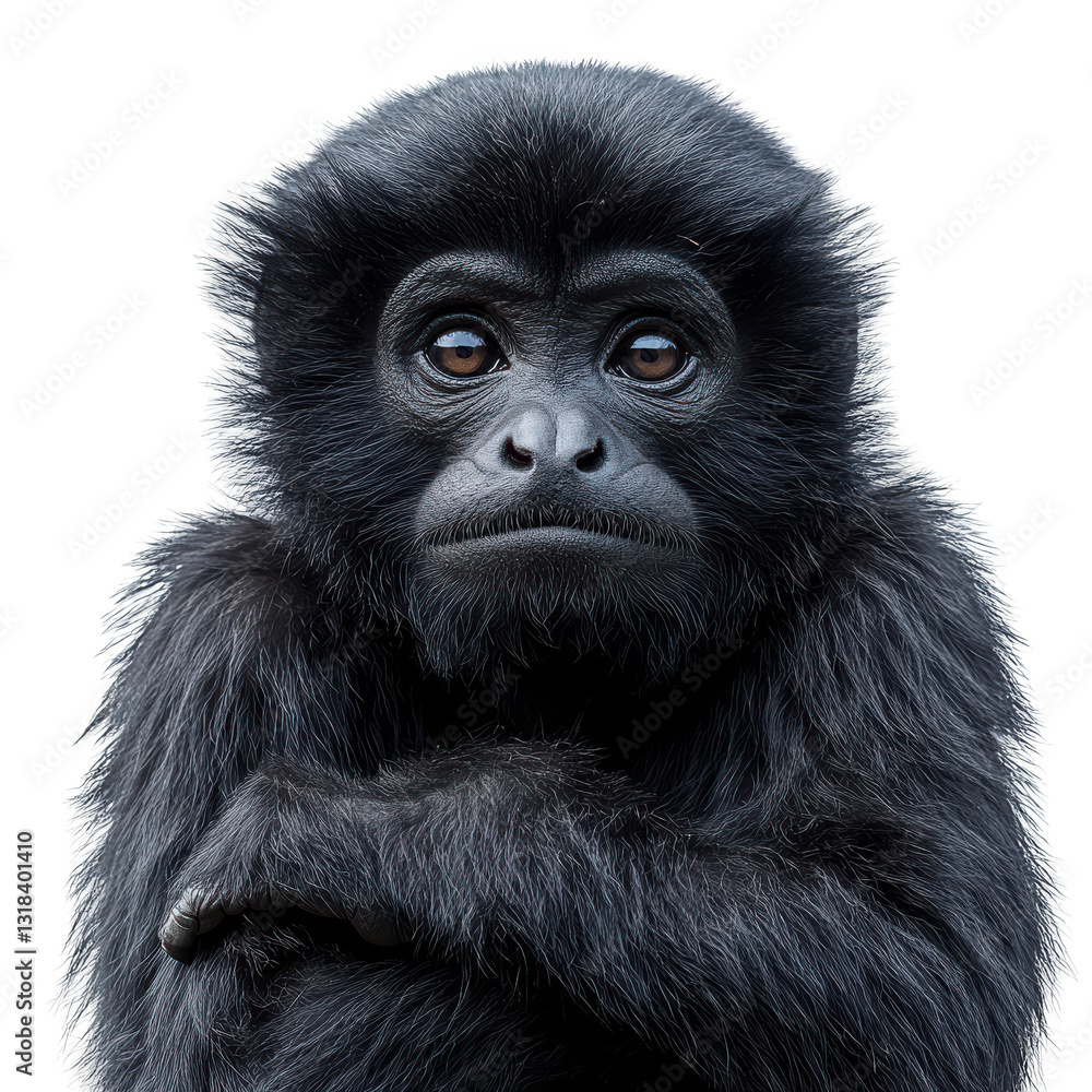 Black Howler Monkey isolated on white background.PNG Black Howler Monkey isolated on white background.PNG