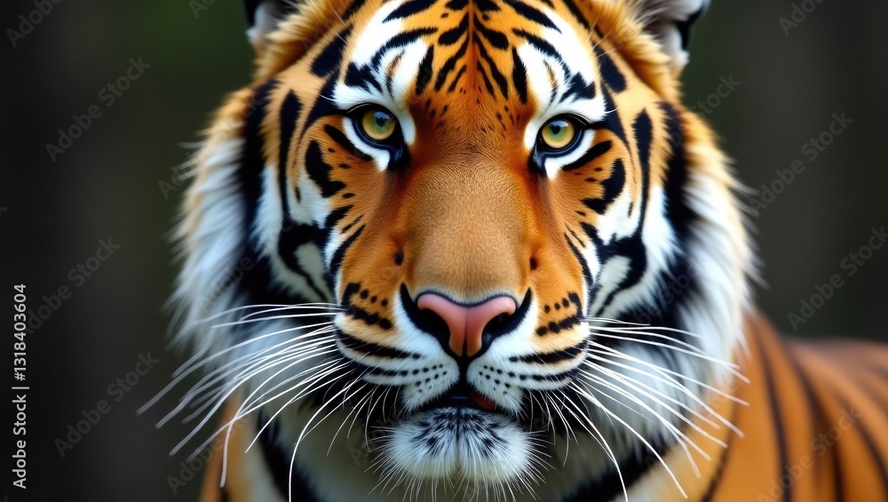 Naklejka premium A close-up view of an adult tiger. Tiger appearance