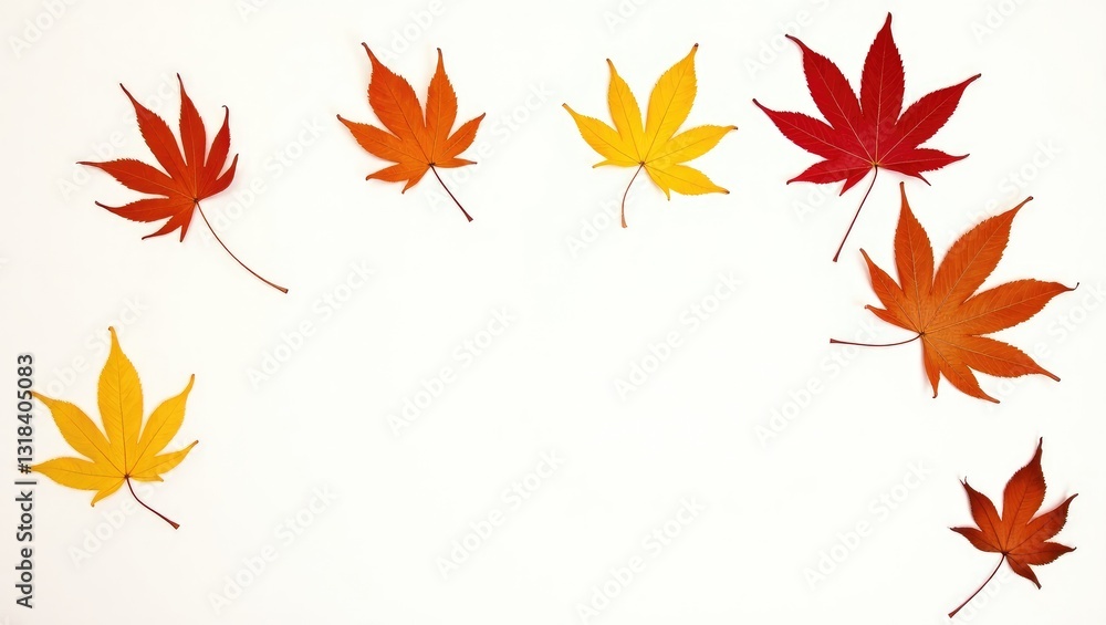 Autumn artistic arrangement. Dried leaves on a white backdrop. Fall theme. Flat lay, overhead view, empty space. Autumn artistic arrangement. Dried leaves on a white backdrop. Fall theme. Flat lay, overhead view, empty space.