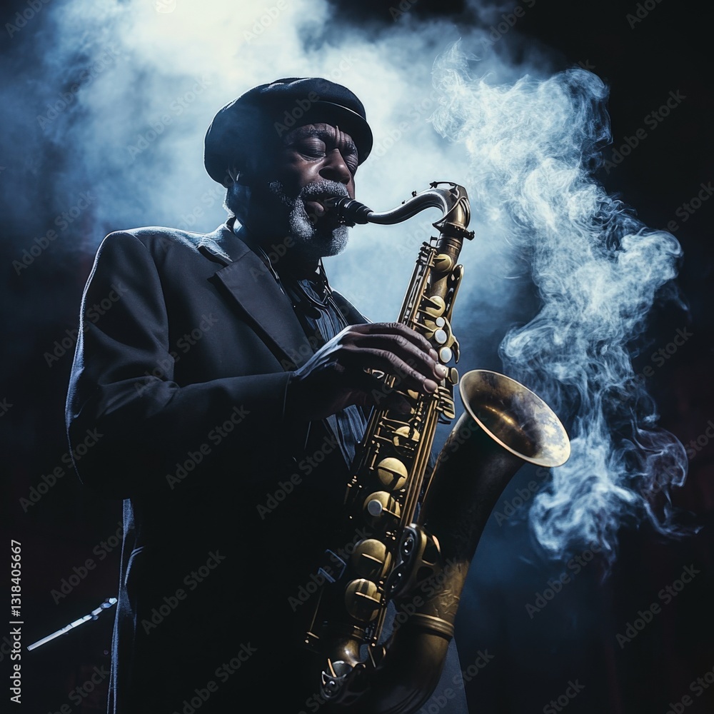 Obraz premium Jazz Musician Performs
