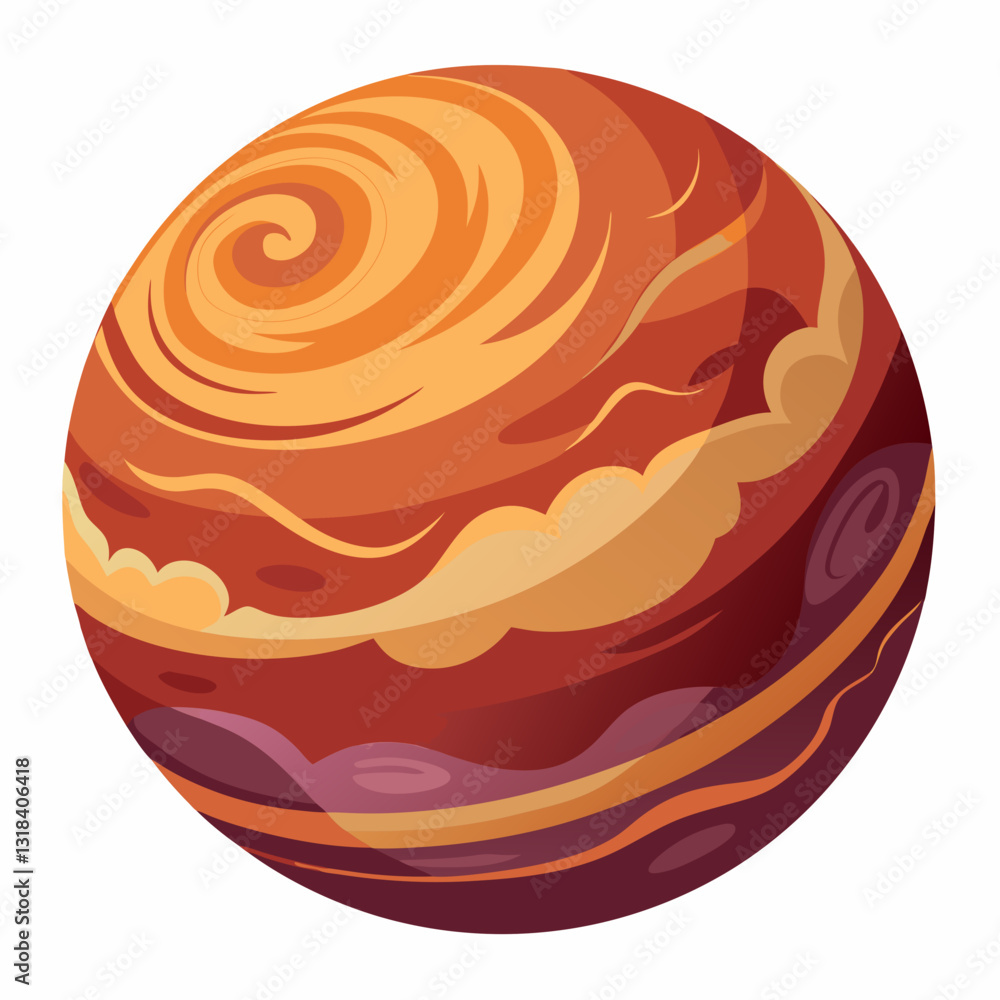 gigantic gas planet with swirling storm patterns gigantic gas planet with swirling storm patterns