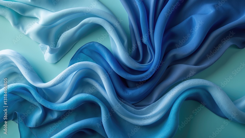 abstract wave cloth movement dynamic blue color against sky tone background abstract wave cloth movement dynamic blue color against sky tone background