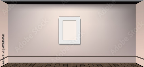 壁にかかった絵画の背景イラスト素材