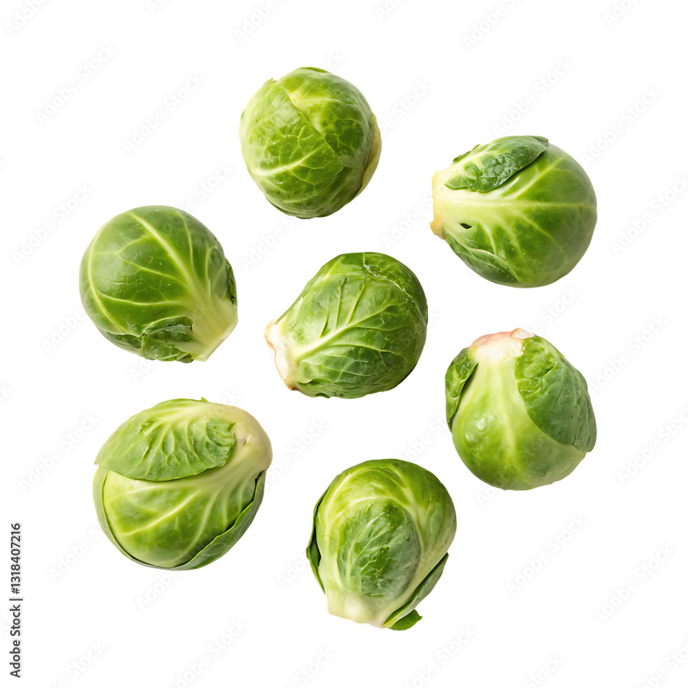 Brussels sprouts isolated on white background Brussels sprouts isolated on white background
