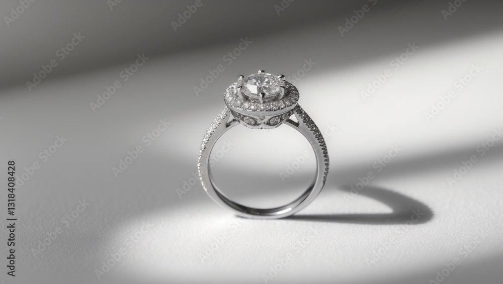 Stunning Engagement Ring in Black and White Stunning Engagement Ring in Black and White