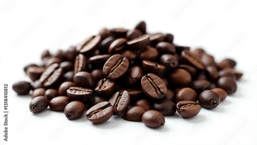 Coffee beans on a white background, isolated. Coffee beans on a white background, isolated.
