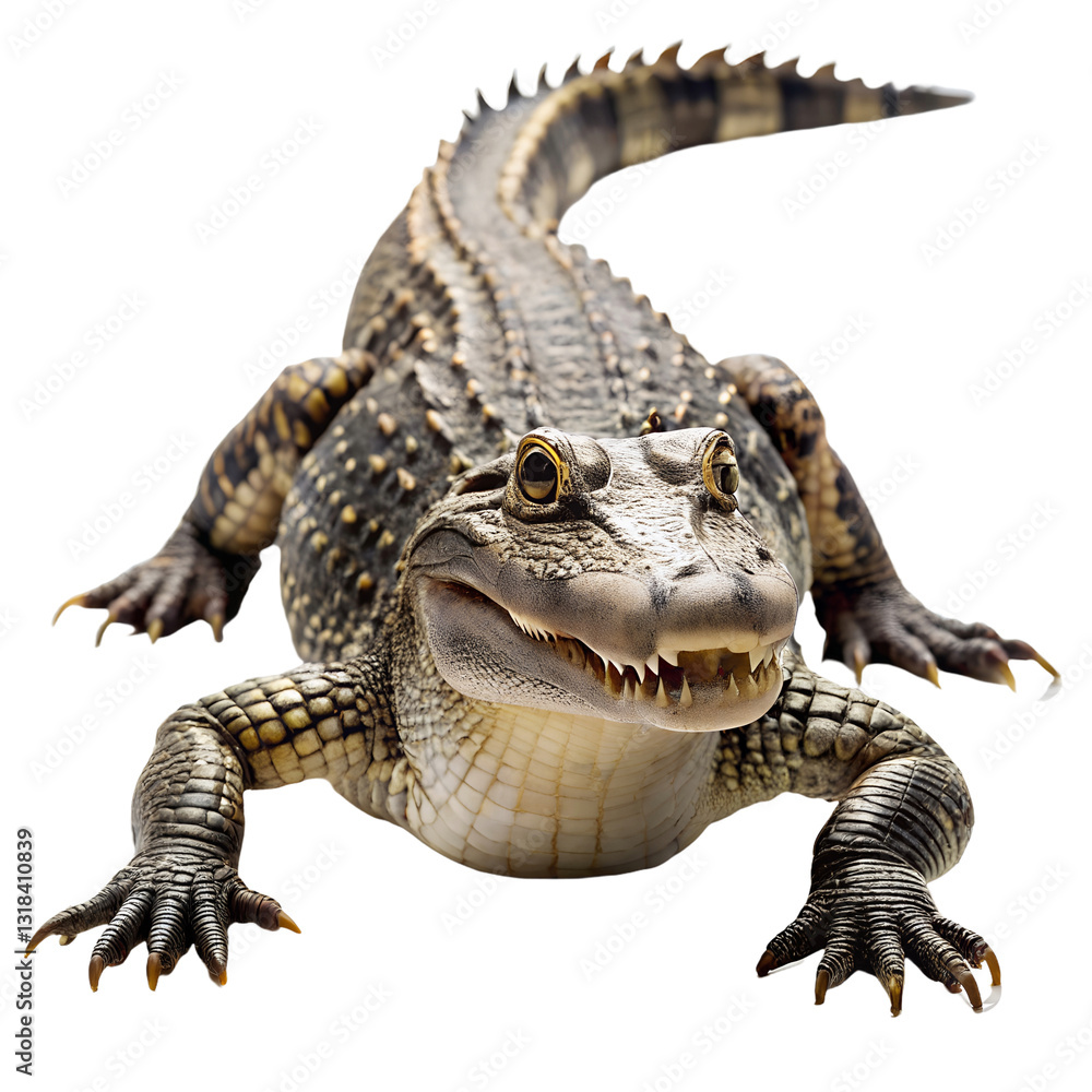 Naklejka premium crocodile isolated on white background