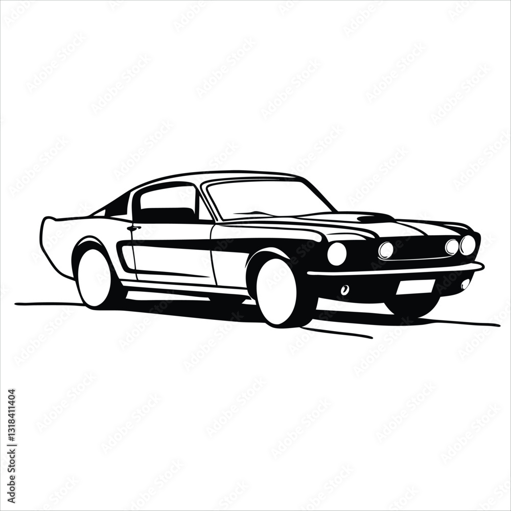 Obraz premium retro car vector illustration