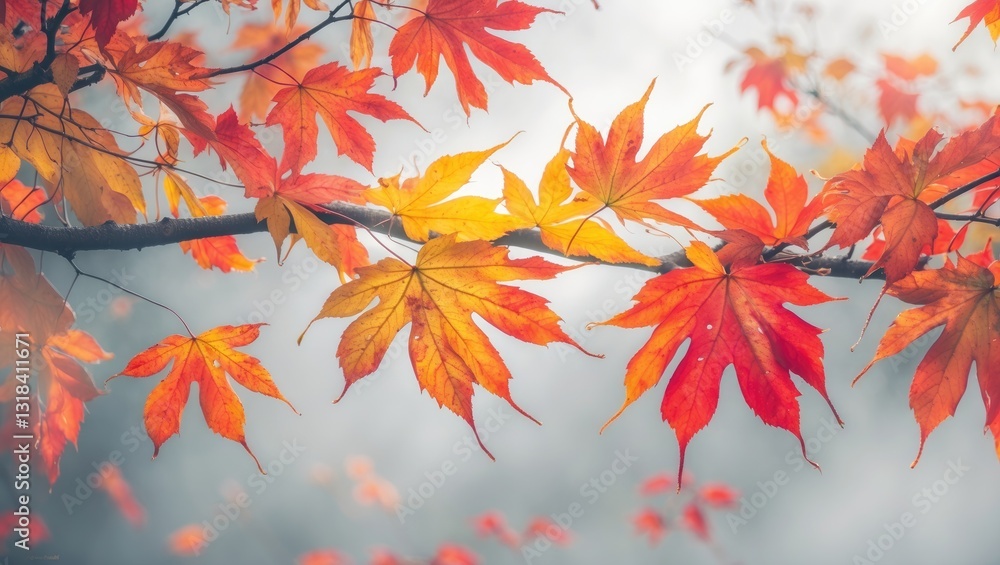 Beautiful autumn leaves that have turned red in the season of autumn. Beautiful autumn leaves that have turned red in the season of autumn.