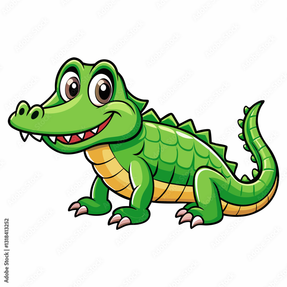 Naklejka premium alligator cartoon vector